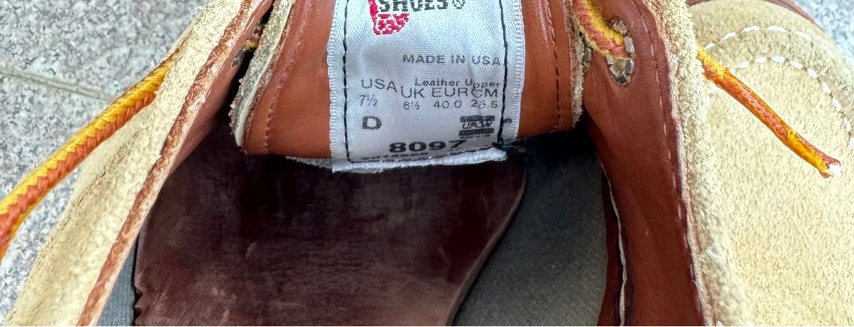 REDWING 8097 サイズ7ハーフ オックスフォード 短靴 レッド REDWING 8097 サイズ7ハーフ オックスフォード 短靴 レッド