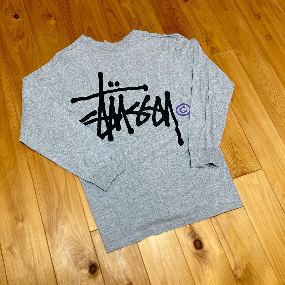 希少 90s old stussy ロンT 紺タグ USA製 デカプリント 希少 90s old stussy ロンT 紺タグ USA製 デカプリント