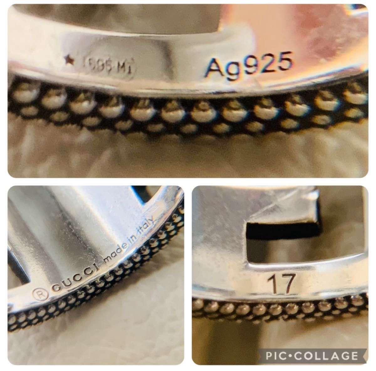 極美品 GUCCI スクエアG 925 silver リング 指輪 グッチ ワイド 極美品 GUCCI スクエアG 925 silver リング 指輪 グッチ ワイド