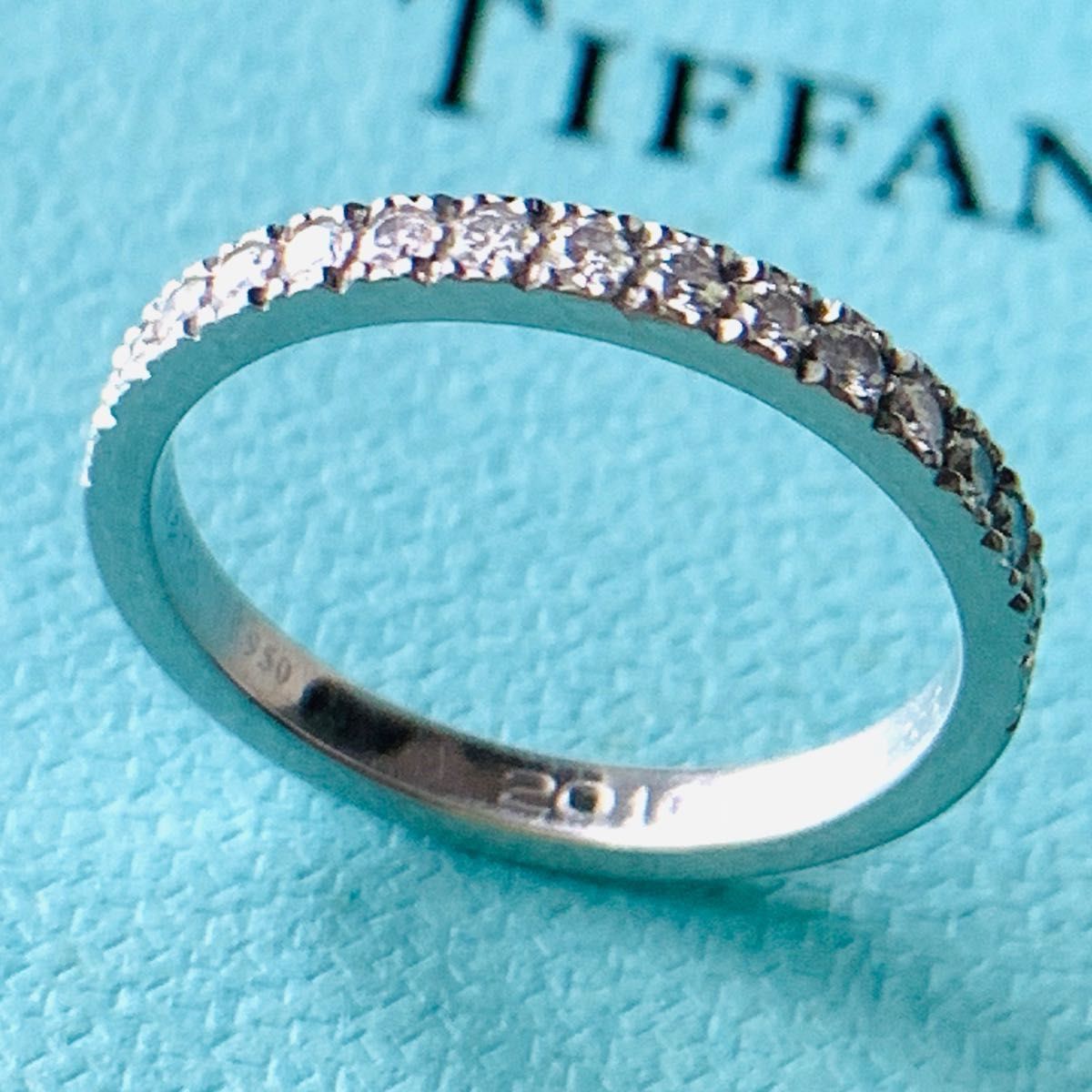 ティファニー TIFFANY ハーフエタニティ リング 指輪 pt950 ティファニー TIFFANY ハーフエタニティ リング 指輪 pt950
