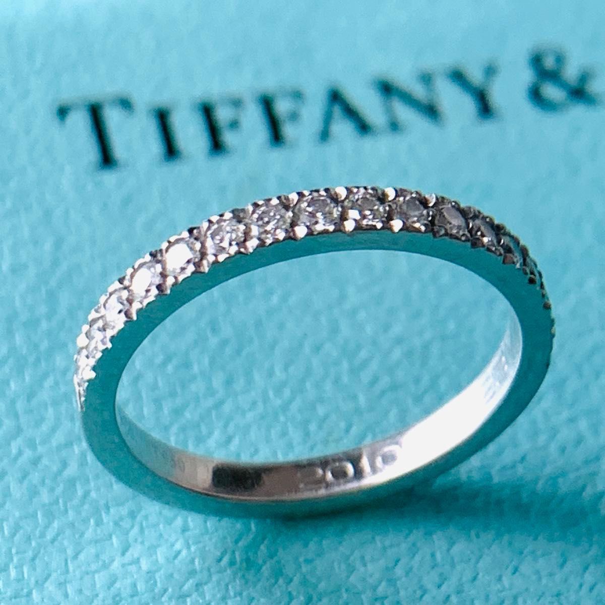 ティファニー TIFFANY ハーフエタニティ リング 指輪 pt950 ティファニー TIFFANY ハーフエタニティ リング 指輪 pt950