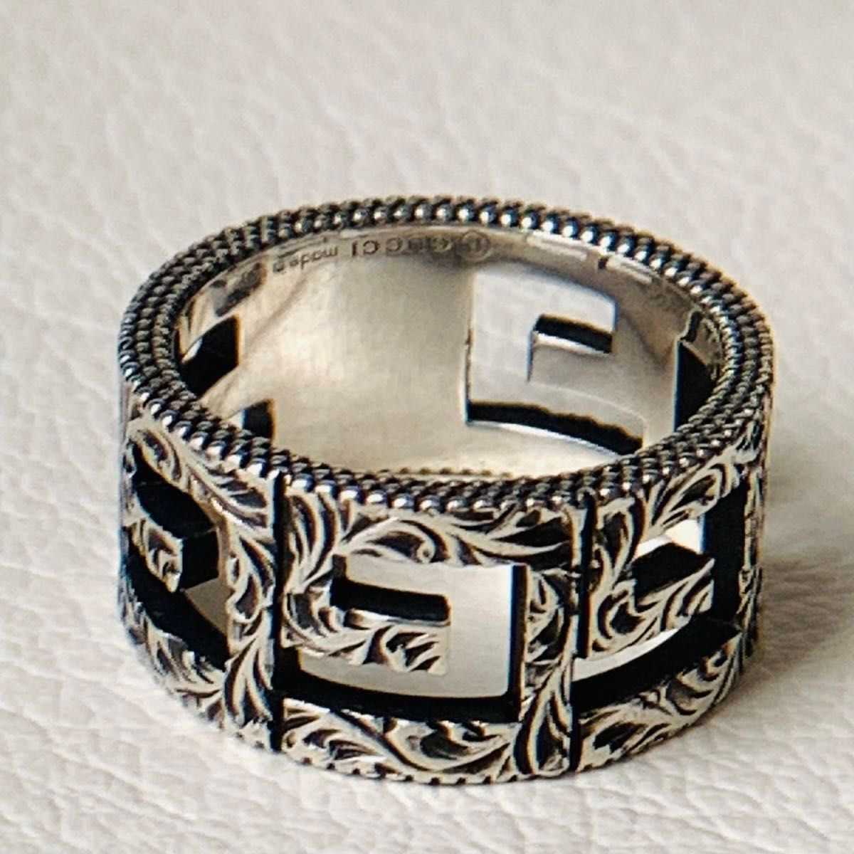 極美品 GUCCI スクエアG 925 silver リング 指輪 グッチ ワイド 極美品 GUCCI スクエアG 925 silver リング 指輪 グッチ ワイド