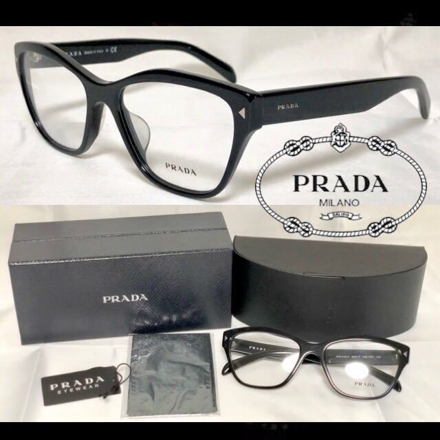 新品 送料無料 PRADA プラダ メガネ フレーム PR27SVF 1AB101 ブラック