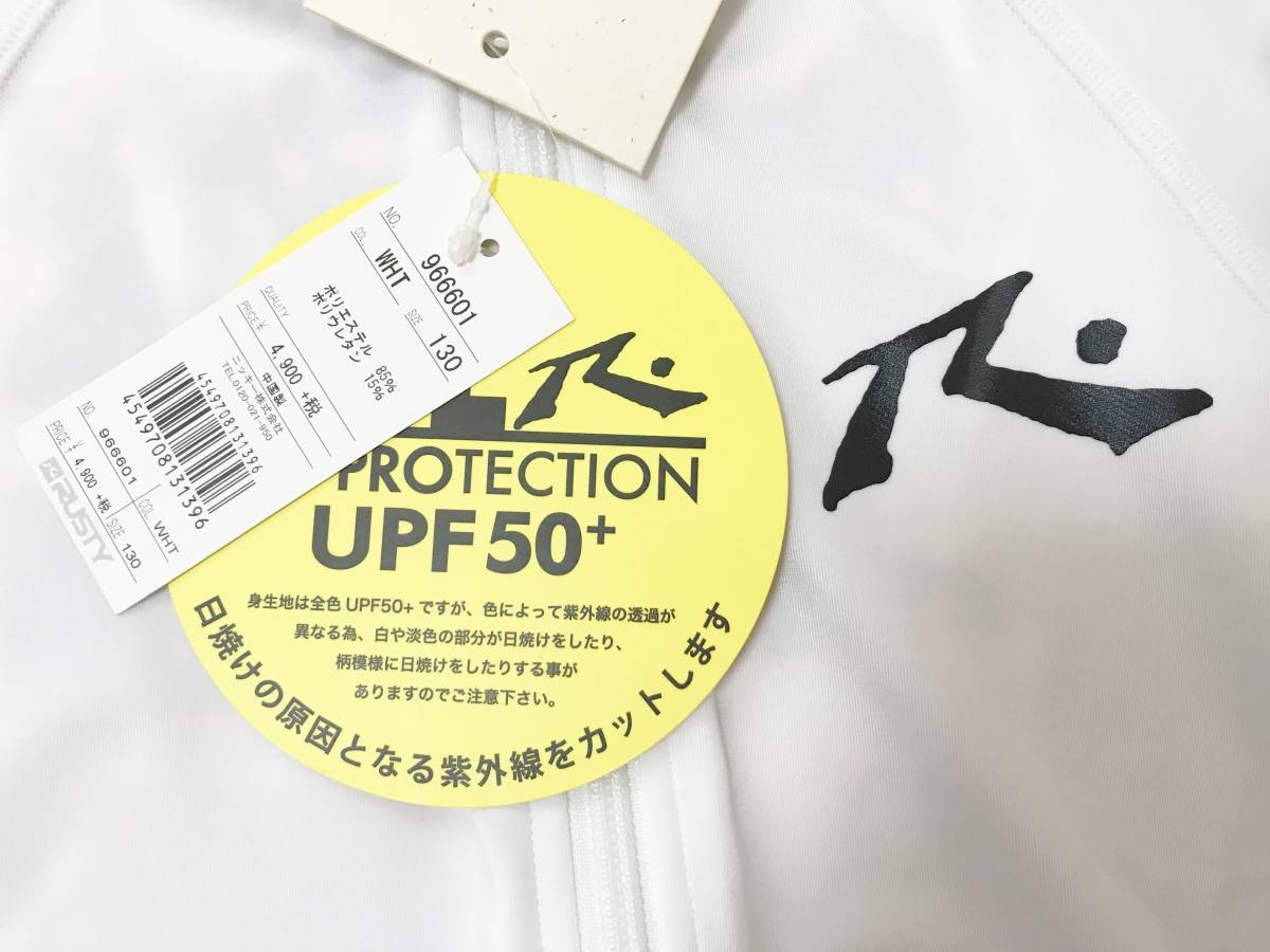  child swimsuit 130 size :la stay [RUSTY]UPF50+/ Rush Guard jacket * injury sunburn prevention * long sleeve swimsuit regular price :4,900+ tax 