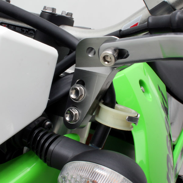 Kawasaki カワサキ KDX125SR KDX200 KDX220 KDX250R KDX250SR ハンドガードマウント フロントタイプ 前方2本止め_取付イメージ