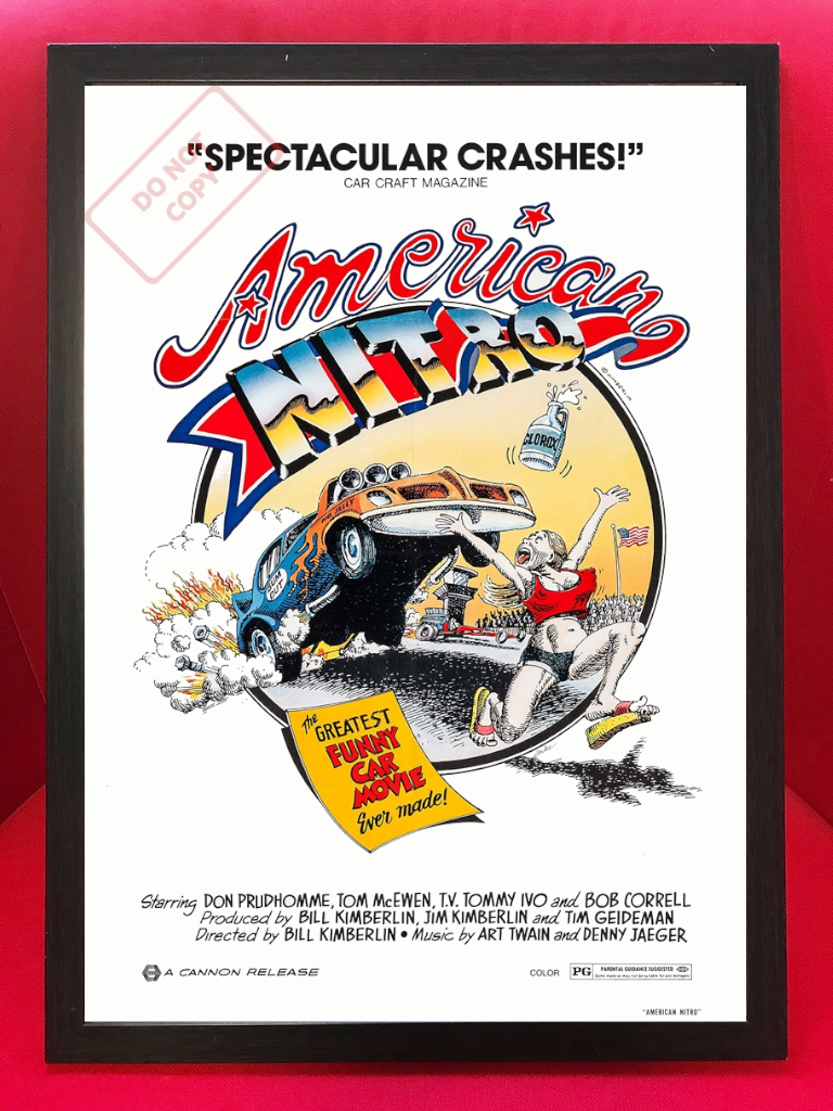  poster *70sfa knee car drug race Movie [American Nitro]*Funny Car/Snake/Mongoose/ Sune ik& man Goose 