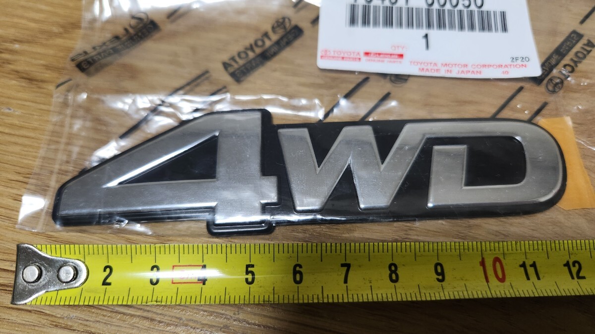 トヨタ純正 4WD リア エンブレム 75431-60050 ランクル80 トヨタ純正 4WD リア エンブレム 75431-60050 ランクル80