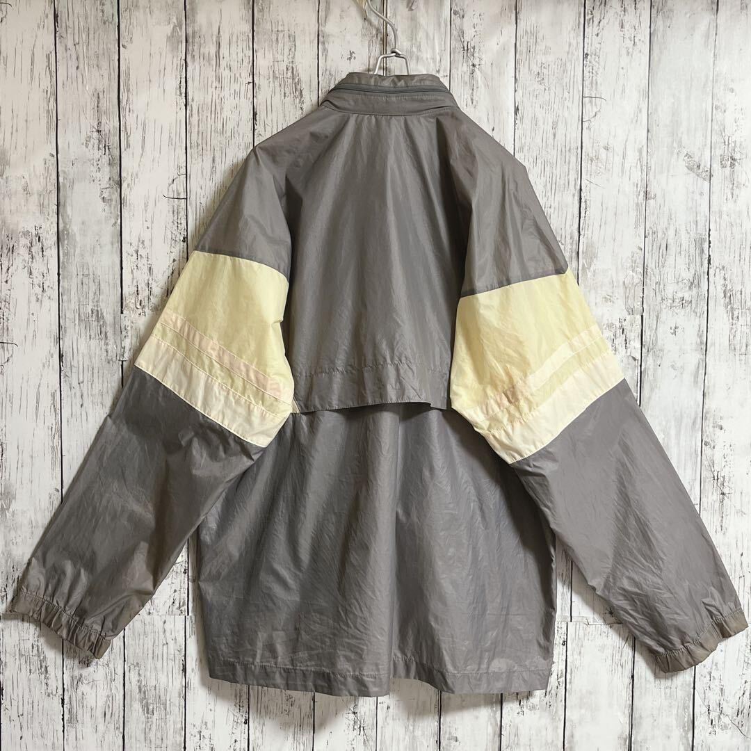 80's adidas アディダス ナイロンジャケット XL グレー 万国旗 80's adidas アディダス ナイロンジャケット XL グレー 万国旗