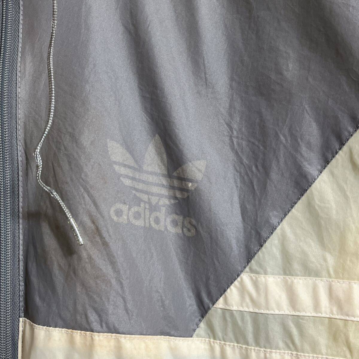 80's adidas アディダス ナイロンジャケット XL グレー 万国旗 80's adidas アディダス ナイロンジャケット XL グレー 万国旗