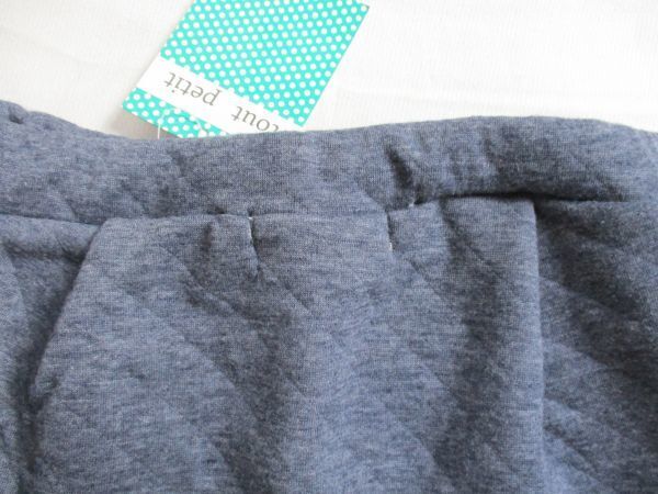 SF352【tout petit】新品　暖か　台形スカート　女児　濃青　130_画像6