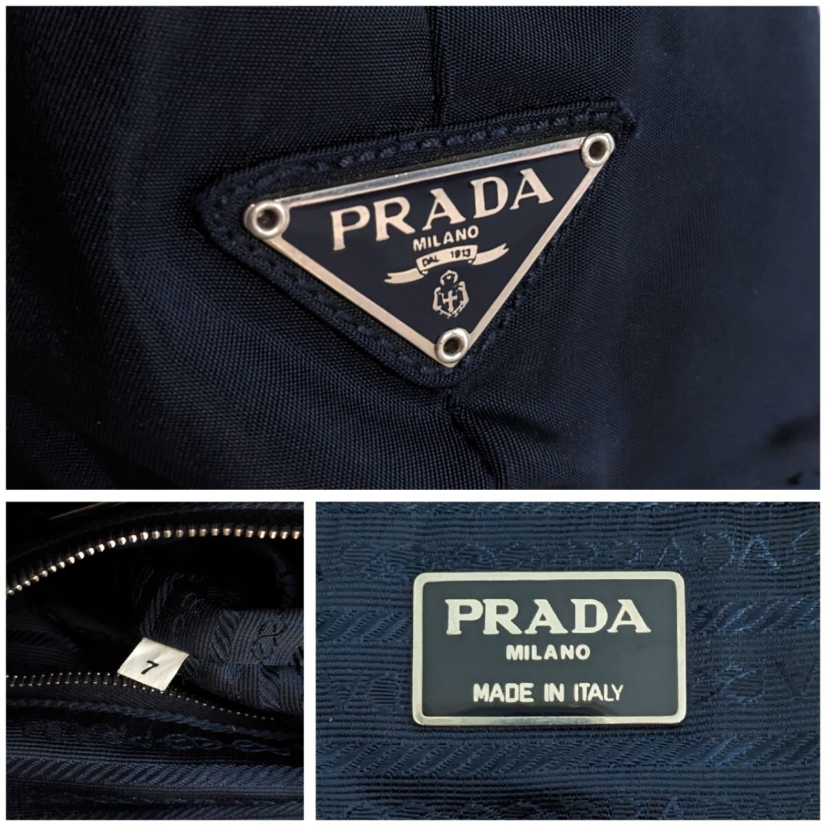良品 PRADA オールドプラダ ヴィンテージ ナイロン レザー 良品 PRADA オールドプラダ ヴィンテージ ナイロン レザー