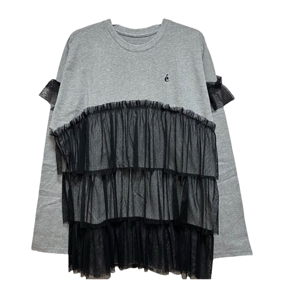 epine tulle frill long tee gray エピヌ|Yahoo!フリマ(旧 epine tulle frill long tee gray エピヌ|Yahoo!フリマ(旧