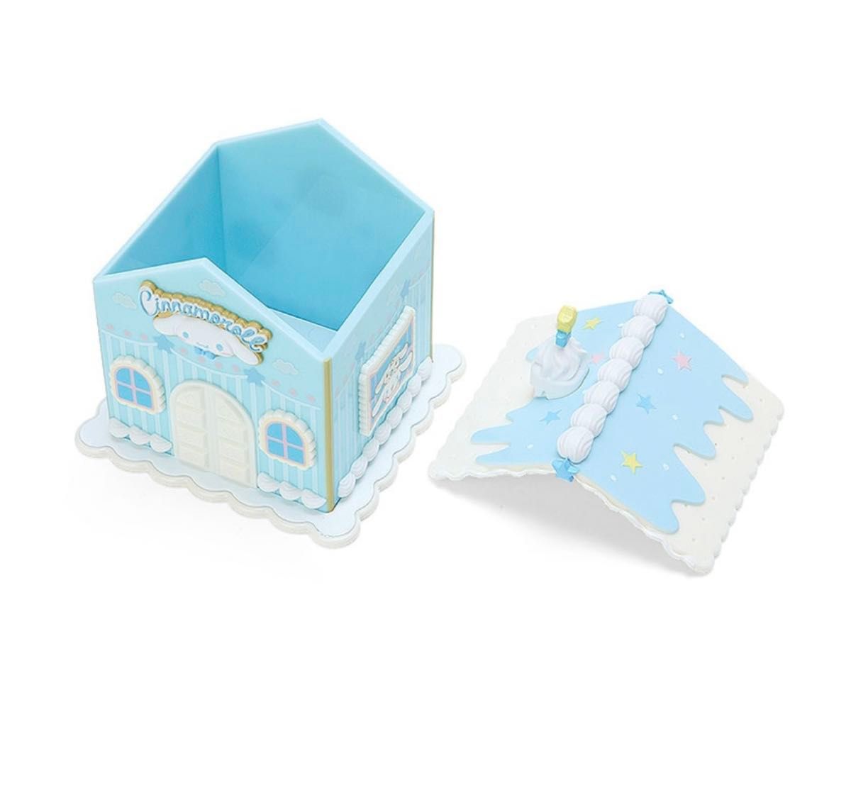 Sanrio 新品未開封 シナモロール 小物入れ お菓子の家 サンリオ シナモロール お菓子の家風小物入れ 汽車風小物入れ