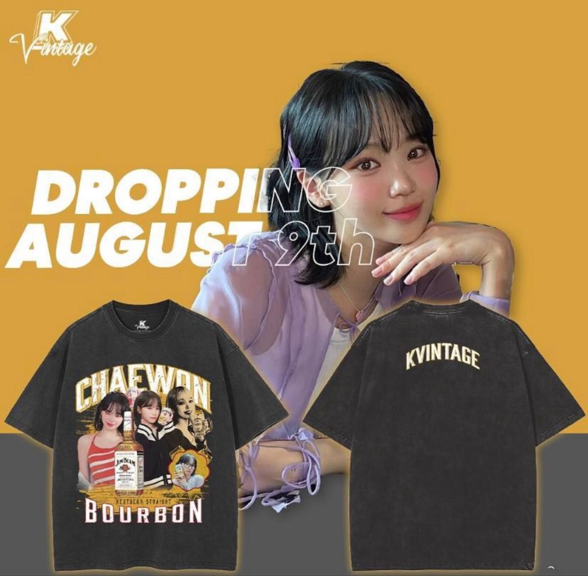KVINTAGE チェウォン Tシャツ Lサイズ ブラック 新品未使用 KVINTAGE チェウォン Tシャツ Lサイズ ブラック 新品未使用