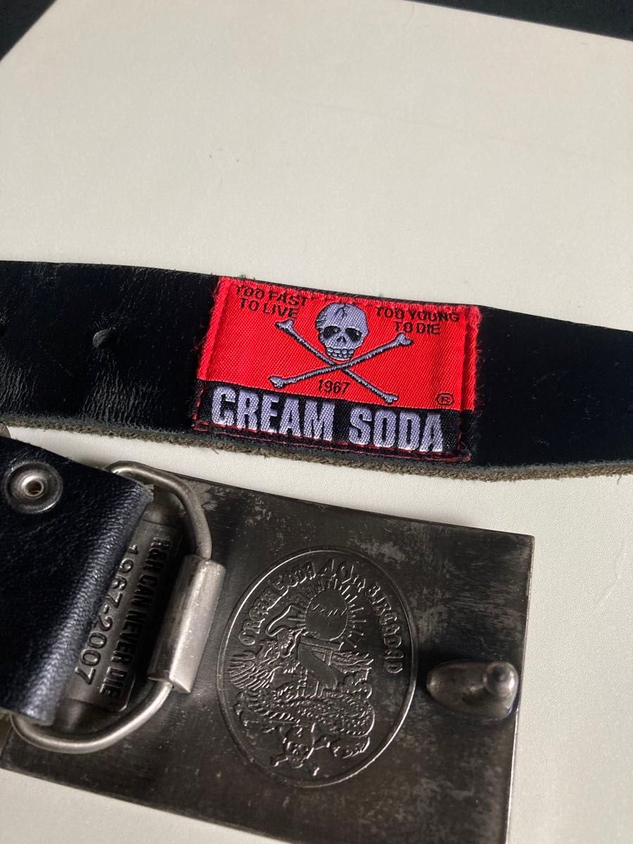 クリームソーダ CREAMSODA 40周年記念バックルとベルト|Yahoo クリームソーダ CREAMSODA 40周年記念バックルとベルト|Yahoo