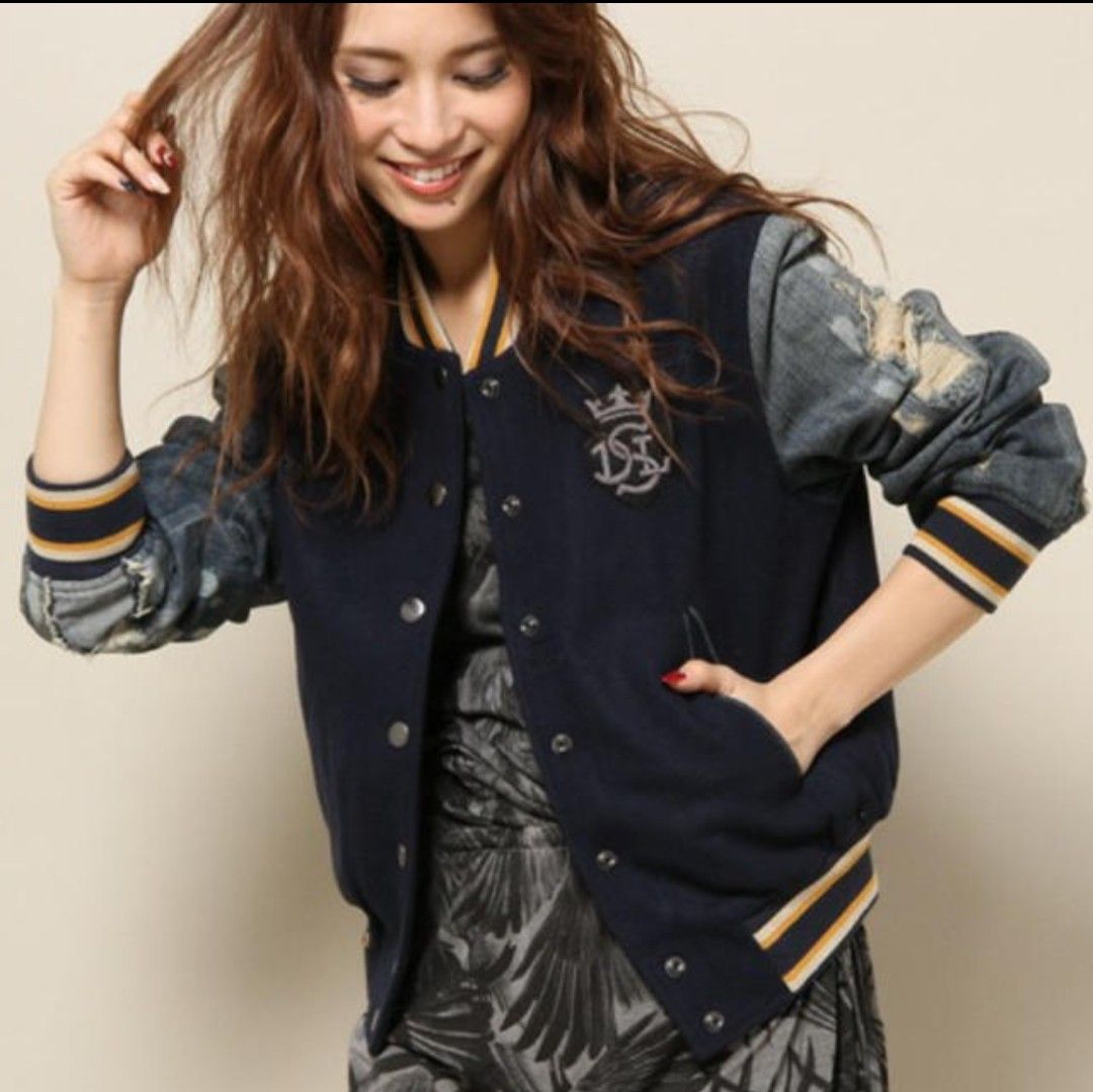 DIESEL ディーゼル ダメージ加工 デニム 切替 スタジャン DIESEL ディーゼル ダメージ加工 デニム 切替 スタジャン