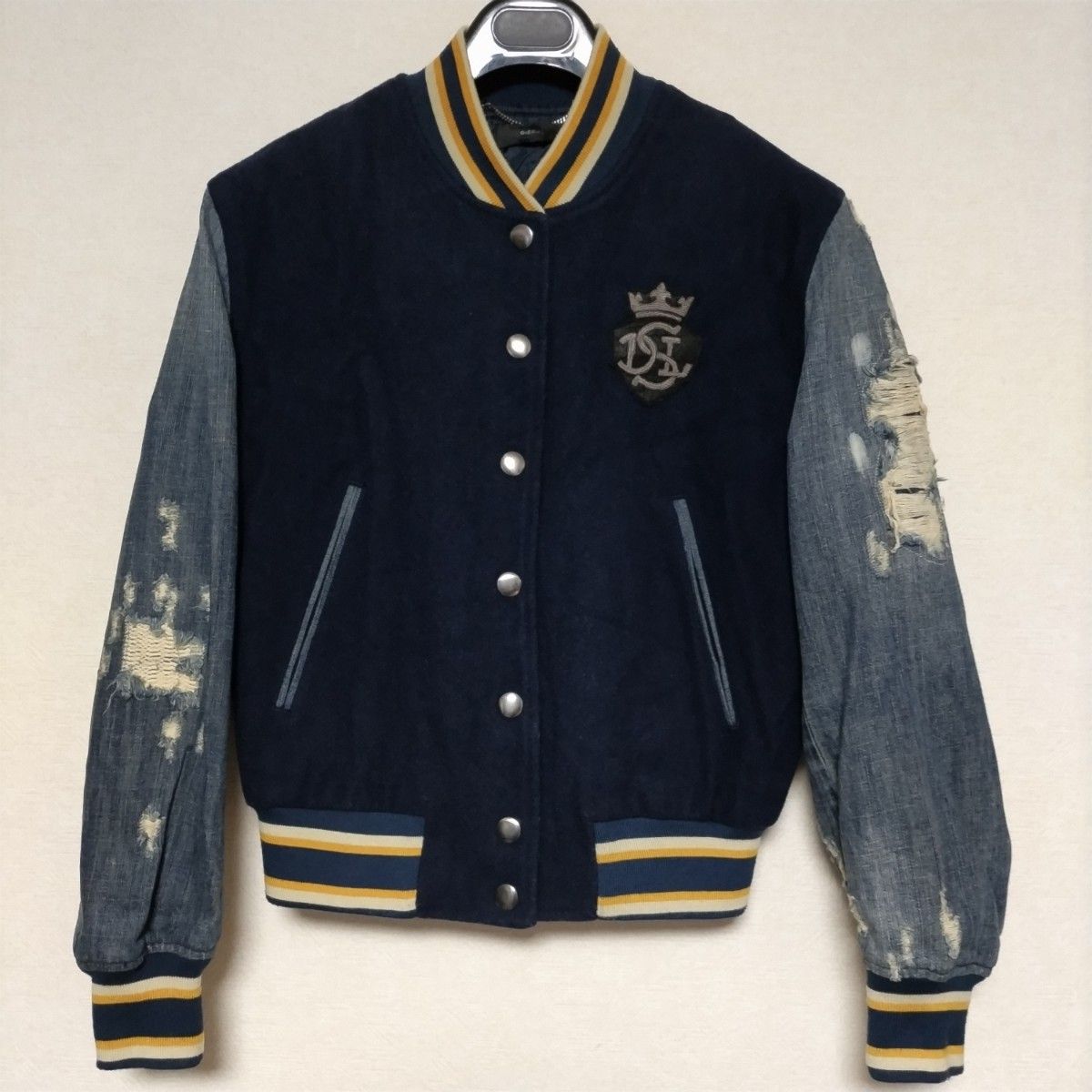 DIESEL ディーゼル ダメージ加工 デニム 切替 スタジャン DIESEL ディーゼル ダメージ加工 デニム 切替 スタジャン