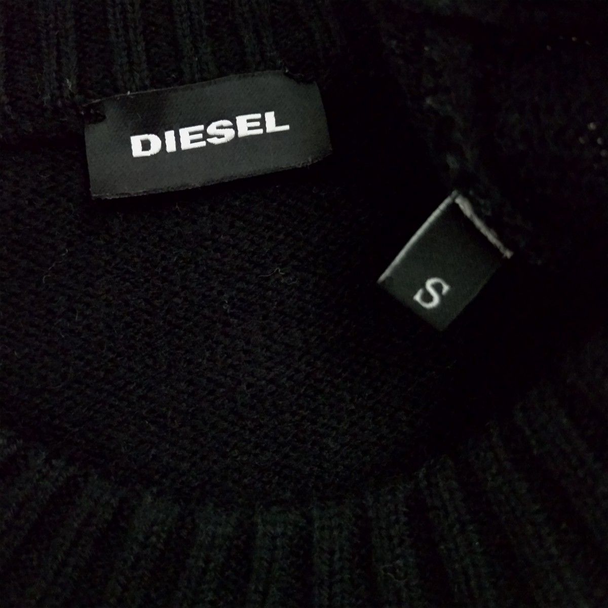 DIESEL ディーゼル ロゴ ニット セーター ブラック サイズS DIESEL ディーゼル ロゴ ニット セーター ブラック サイズS
