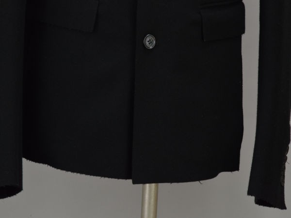 クリスヴァンアッシュ KRIS VAN ASSCHE テーラードジャケット 46サイズ ブラック イタリア製 メンズ F-L5968_画像4