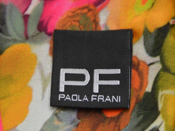 パオラフラーニ PF PAOLA FRANI ベルト付 花柄 ノースリーブ ワンピース/ドレス 38サイズ マルチカラー イタリア製 レディース F-L4249_画像5