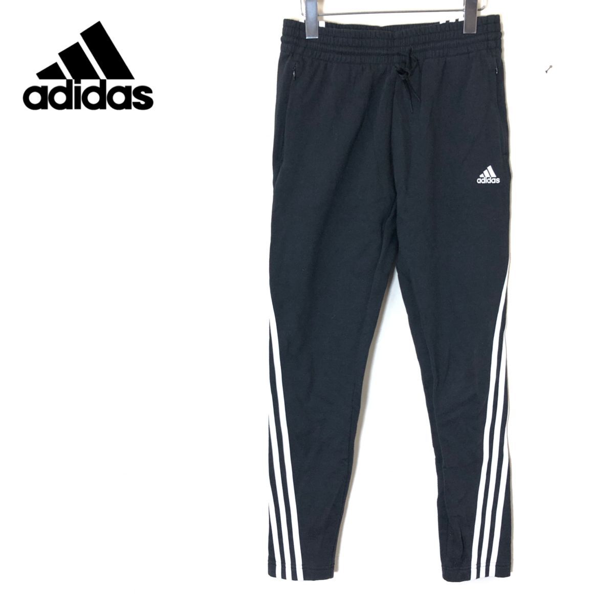 1K1399-F-N* adidas Adidas truck pants bottoms Logo * sizeL cotton polyester black old clothes lady's 