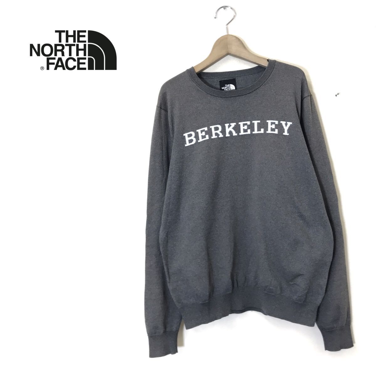 1K2793-D◆ THE NORTH FACE ノースフェイス セーター ニット 長袖 ハイゲージ 薄手 サンプル品 ◆ sizeL グレー系 混紡 アウトドア