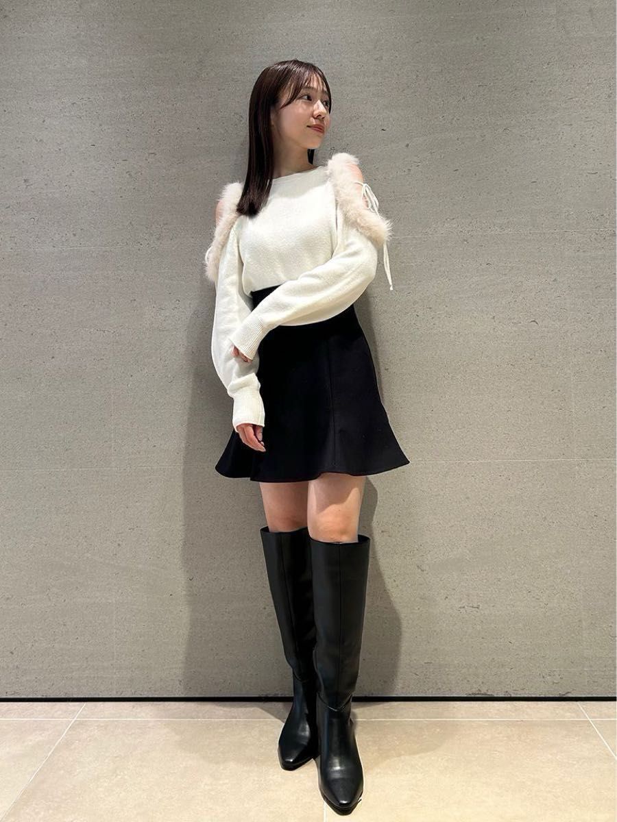 SNIDEL 【USAGI ONLINE限定】エコファースリーブニットプル SNIDEL 【USAGI ONLINE限定】エコファースリーブニットプル