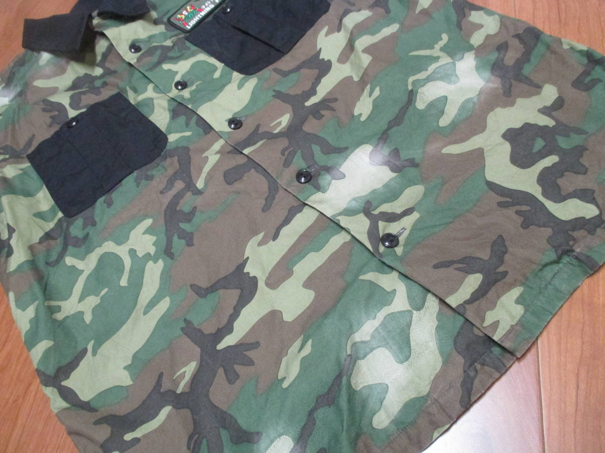  Fellows × lightning lightning fe low collaboration bowling shirt camouflage L size 