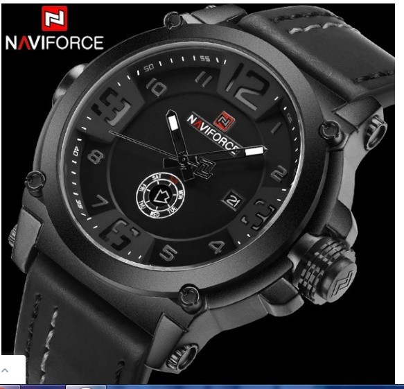 Naviforce男性' sファッション高級ブランドMilitray時計スポーツ時計レザーストラップ男性防水クォーツ腕時計_画像5