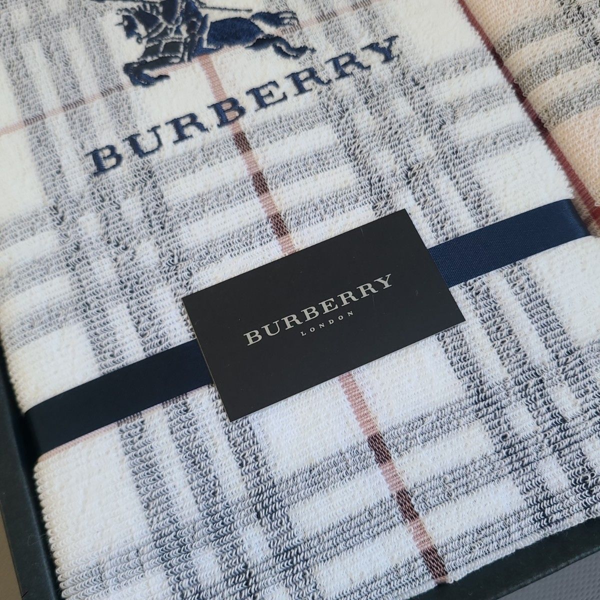 未使用 BURBERRY Burberrys タオルシーツ ペア セット 未使用 BURBERRY Burberrys タオルシーツ ペア セット