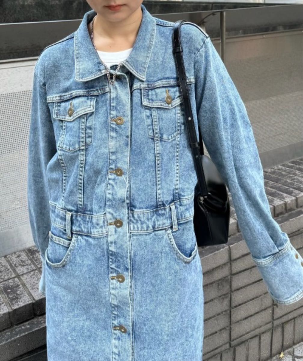 新品未使用》アメリヴィンテージ I LINE DENIM SHIRT DRESS 新品未使用》アメリヴィンテージ I LINE DENIM SHIRT DRESS