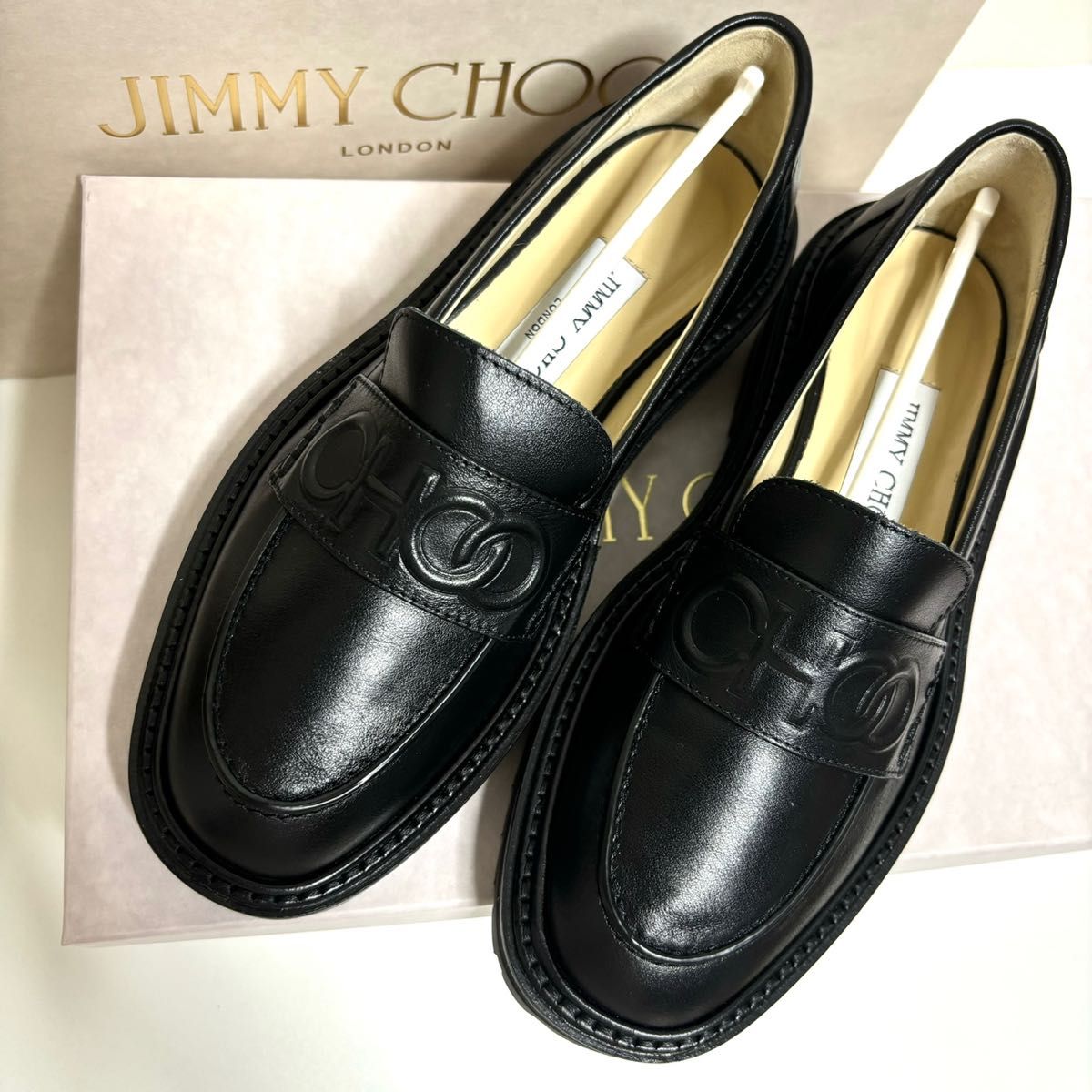 要事前在庫確認】JIMMY CHOO ジミーチュウ ローファー 35 1/2 要事前在庫確認】JIMMY CHOO ジミーチュウ ローファー 35 1/2