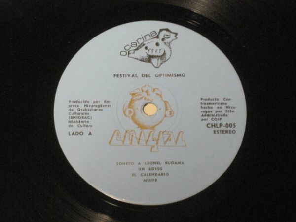 Festival Del Optimismo /Grupo Orgenes/Mara Pa Robleto/Danilo Norori y Salvador Bustos他/ラテン歌謡/ニカラグア盤LPレコード_画像5