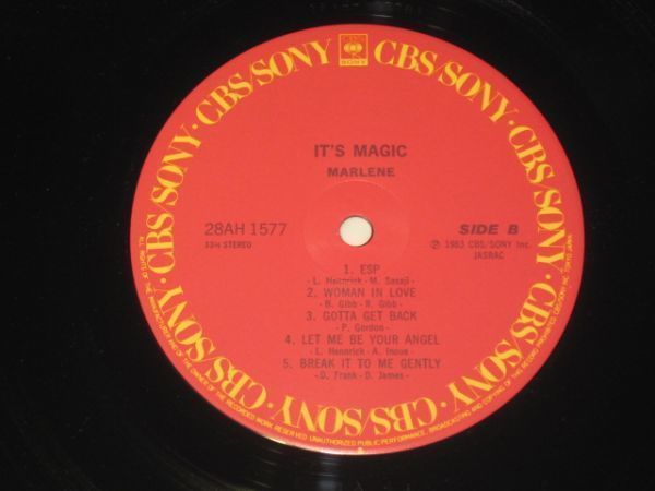 Marlene - It's Magic /マリーン/28AH 1577/帯付/国内盤LPレコード_画像5