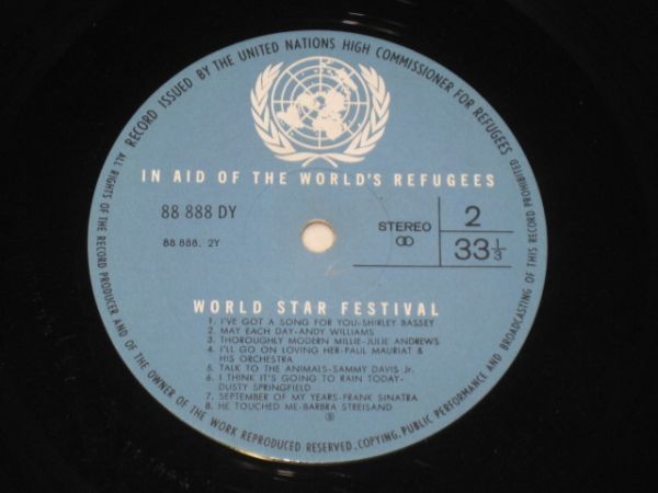 World Star Festival /Diana Ross & The Supremes/Dionne Warwick/Ray Charles/Simon & Garfunkel/Bee Gees他/国内盤LPレコード_画像7