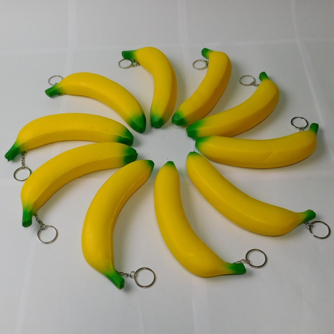 082 squishy .. было использовано 10 шт. комплект banana брелок для ключа модель мелкие вещи игрушка Shokugan 