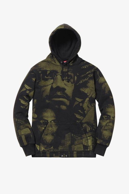 Mサイズ！1Supreme Malcolm X Hooded SweatshirtシュプリームスマルコムXスウェットシャツ