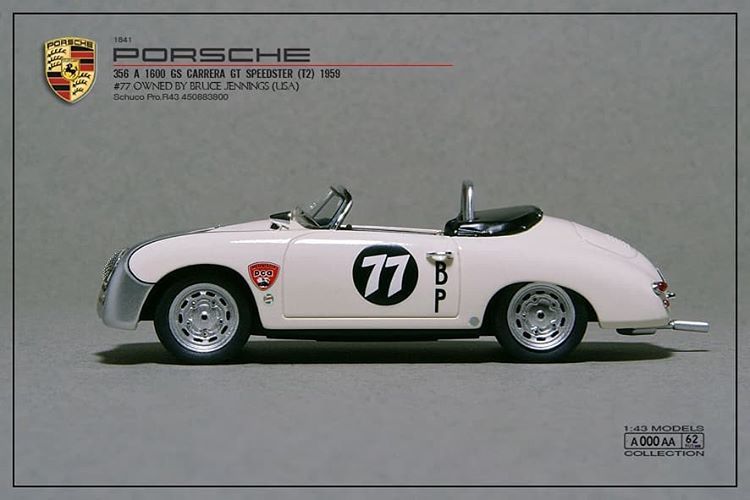 Schuco シュコー 1/43 ポルシェ 356A カレラ GT スピードスター WHITE_画像1