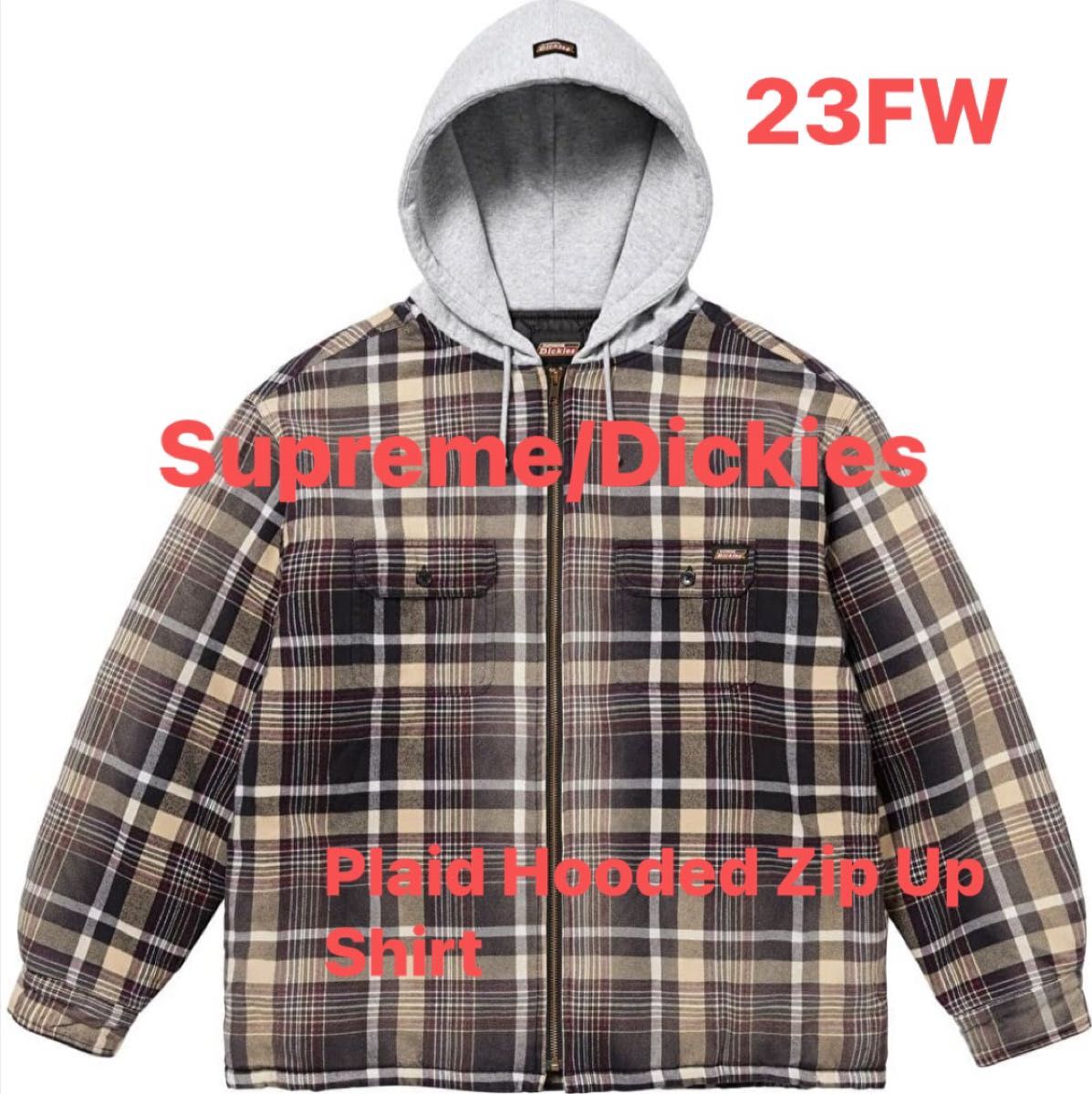 Supreme x Dickies Plaid Hooded Zip Up Shirt Supreme x Dickies Plaid Hooded Zip Up Shirt