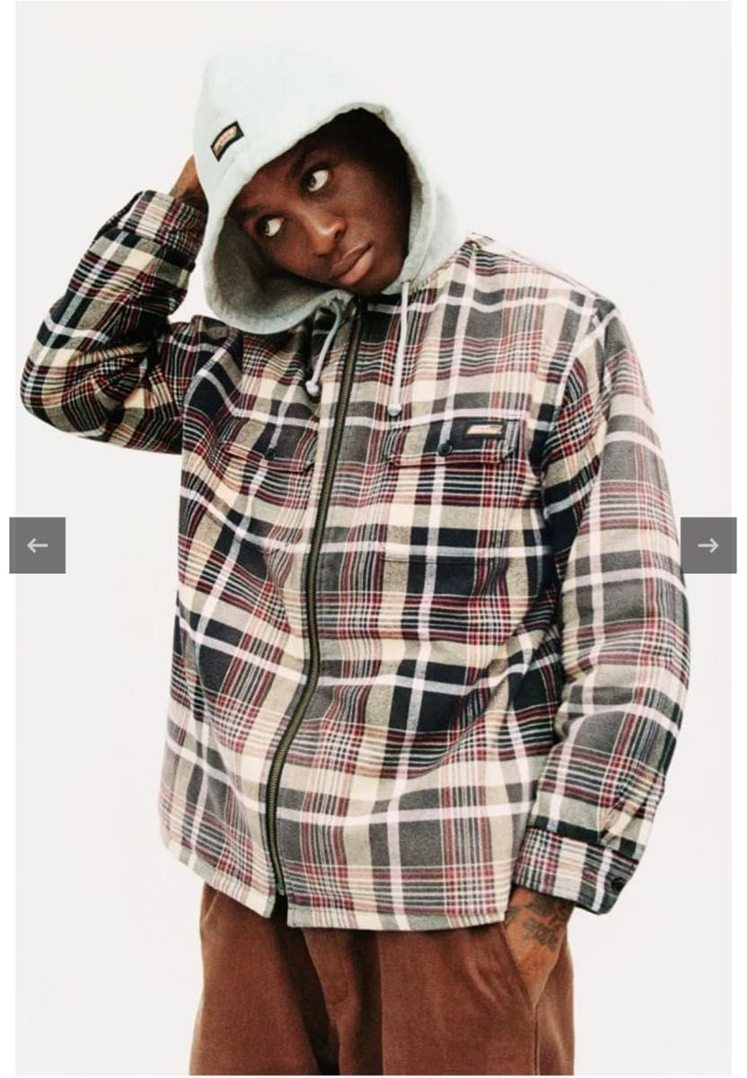 Supreme x Dickies Plaid Hooded Zip Up Shirt Supreme x Dickies Plaid Hooded Zip Up Shirt