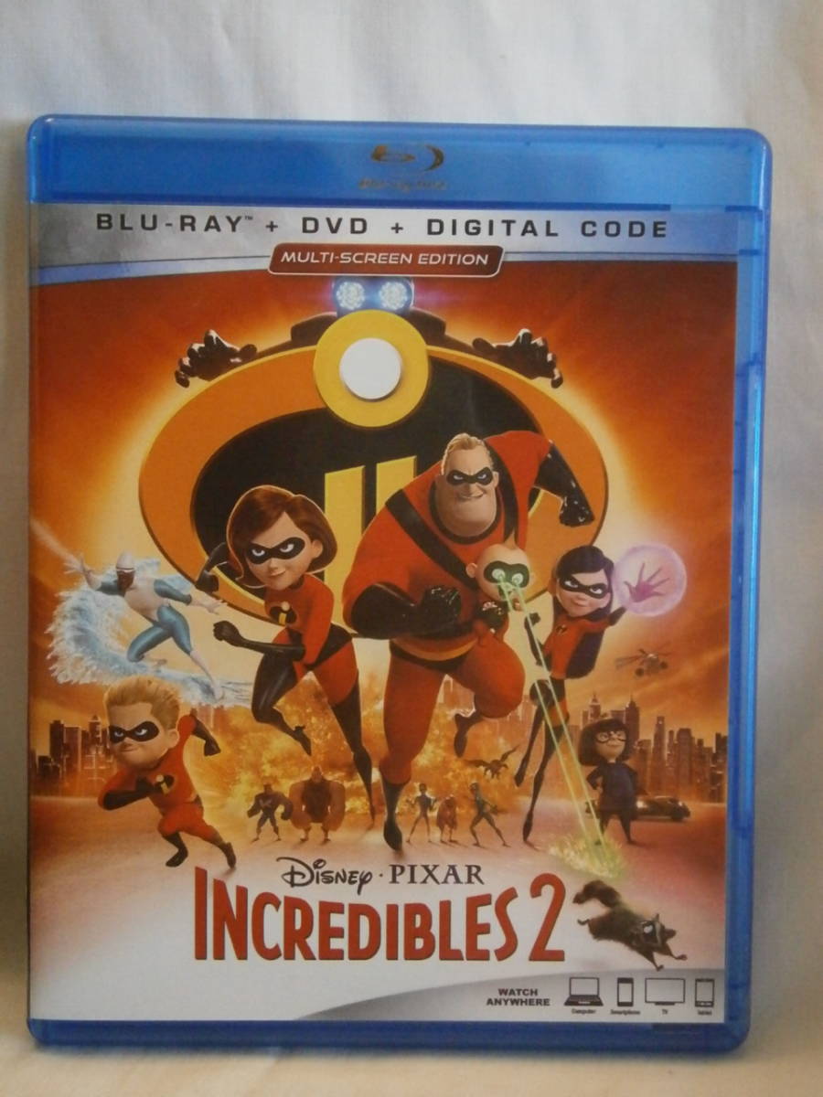  Blue-ray *DVD INCREDIBLES 2( ink retibru* Family ) English * French ( Spanish is Blue-ray only )