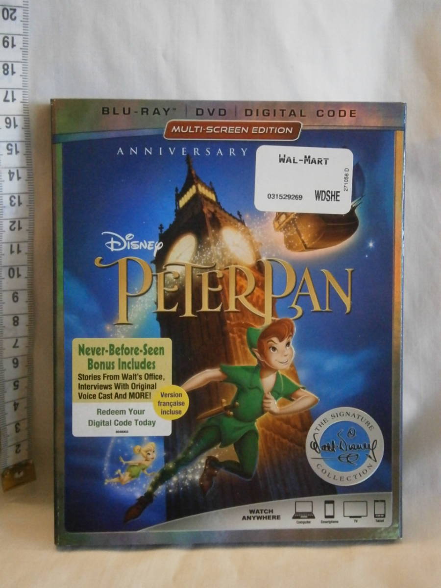  Blue-ray *DVD PETERPAN( Peter Pan ) English * French * Spanish 