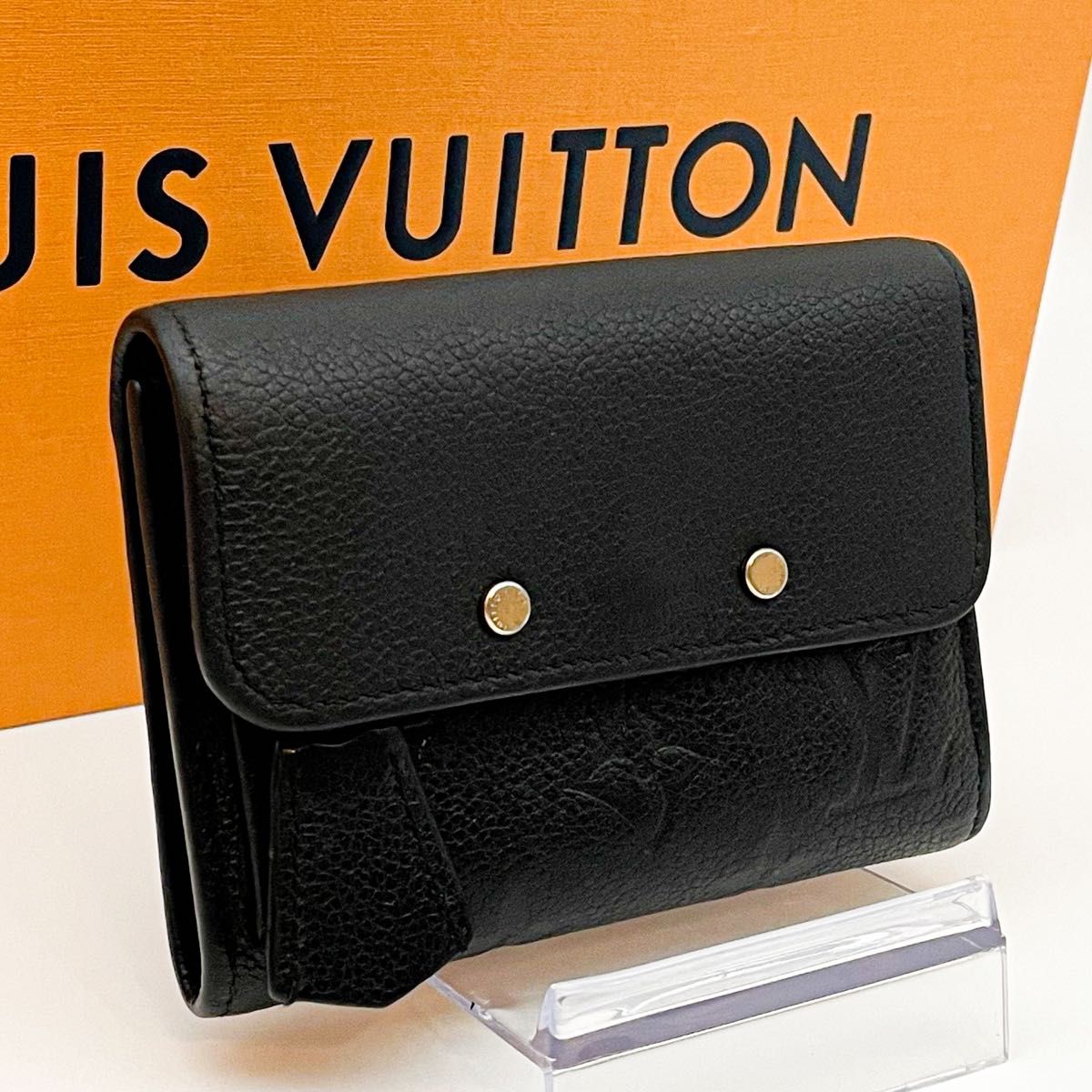 ルイヴィトン 折財布 モノグラム アンプラント 黒 ポルトフォイユ ポンヌフ 極美品】ルイヴィトン LOUIS VUITTON モノグラム アンプラント