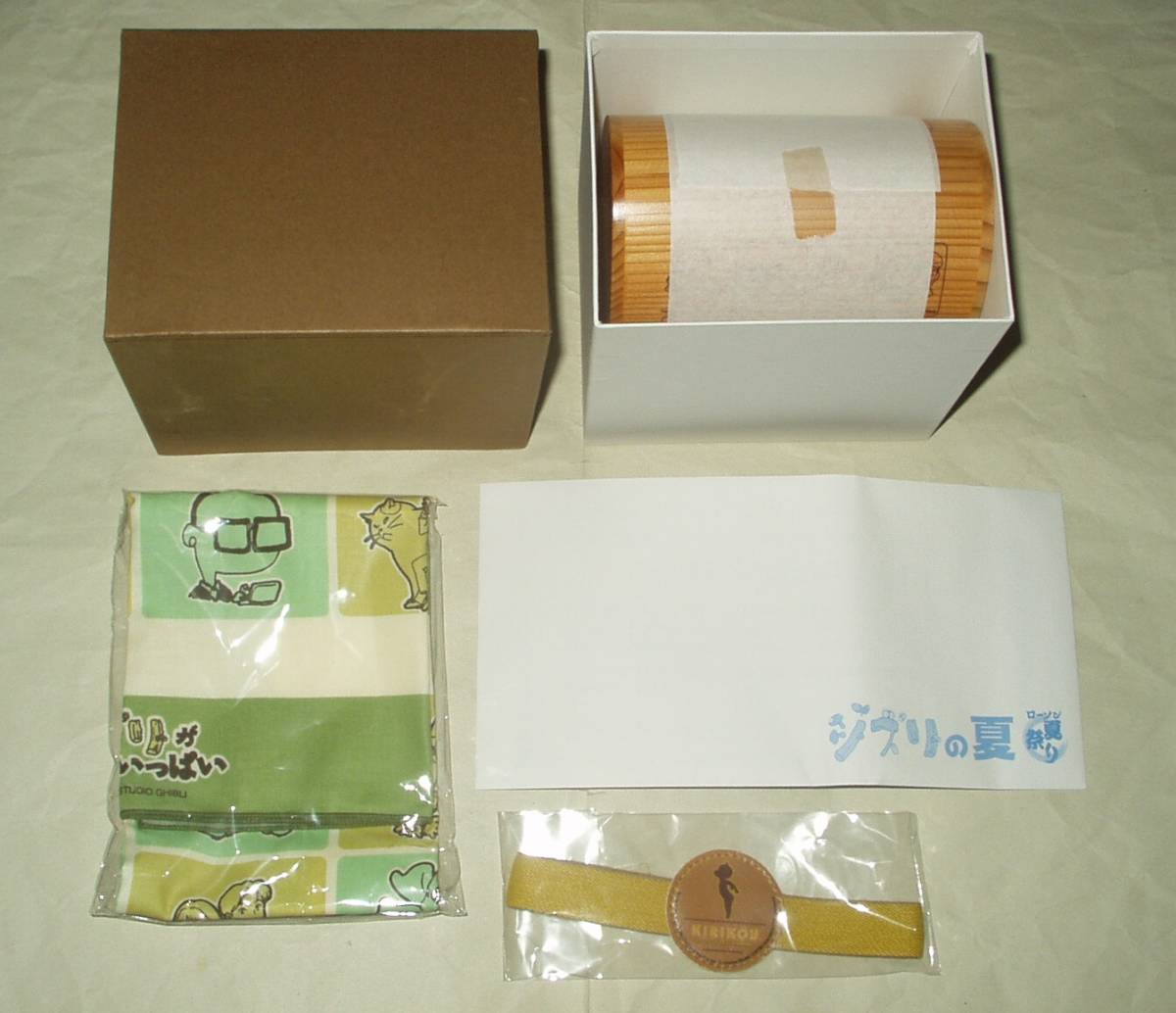 ローソン ジブリの夏 おにぎり弁当箱 抽プレ品 スタジオジブリ 宮崎駿 ラピュタ トトロ 蛍の墓 魔女の宅急便 紅の豚 まげわっぱ