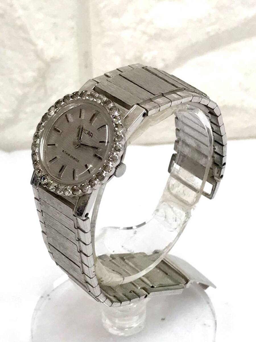 ENICAR エニカ STAR JEWELS スタージュエル INCABLOC インカブロック 678-26-03 手巻き シルバーカラー レディース腕時計 稼働品 fah 9S106