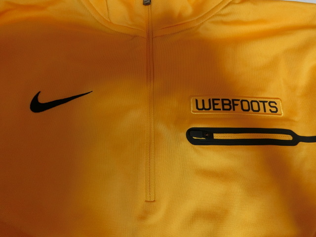  очень редкий USA покупка Nike[DRI FIT]US колледж [OREGON DUCKS]Webfoots Elite Coaches Half-Zip жакет US L размер желтый 