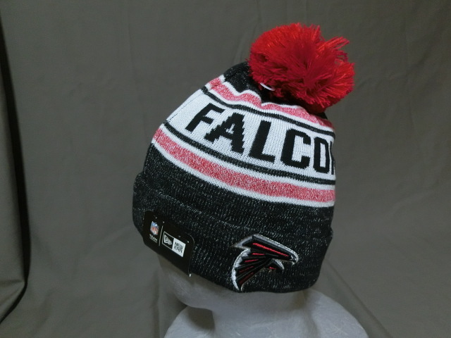 USA購入 ニューエラ【NEWERA】製 NFLオフィシャル アトランタ ファルコンズ 【Atlanta Falcons】ロゴ刺繍入りニットキャップ新品未使用_画像1