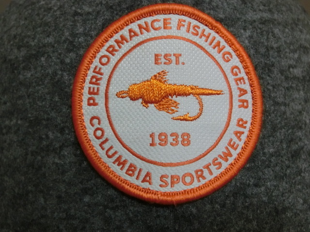 USA購入 激レア コロンビアスポーツ【Columbia Sportswear】【PFG Performance Fishing Gear】フライフィッシング豪華刺繍ワッペンCAP GRAY_画像3