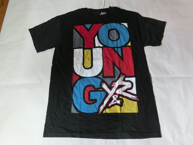 USA購入 人気B系ストリート系ブランド【YOUNG & RECKLESS】ロゴプリントTシャツUS Mサイズ ブラック_画像1