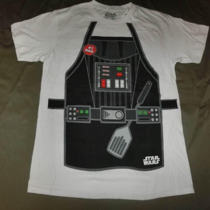 USA購入 激レア【STARWARS】エプロン型プリントTシャツUS Sサイズ ホワイト 新品未使用_画像1